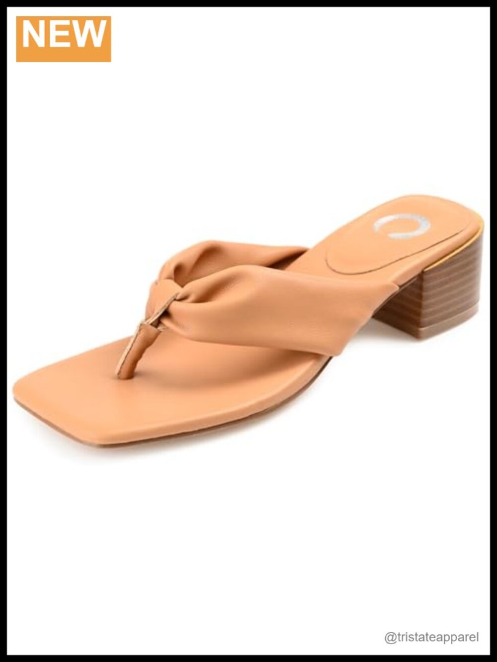 Journee Collection Womens Seelah Dress Sandals Vegan Leather Block Heel Slip-On